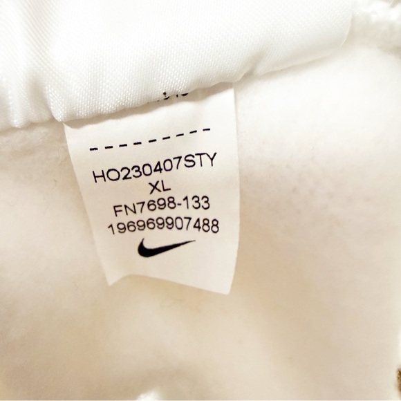 NEW Nike Sportswear Oversized Fleece Pullover Hoodie White XL NWOT - Picture 6 of 7